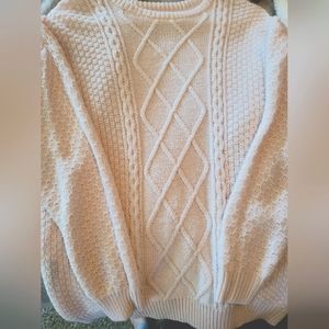 Cotton On Cable Sweater Size Medium Color pale pink